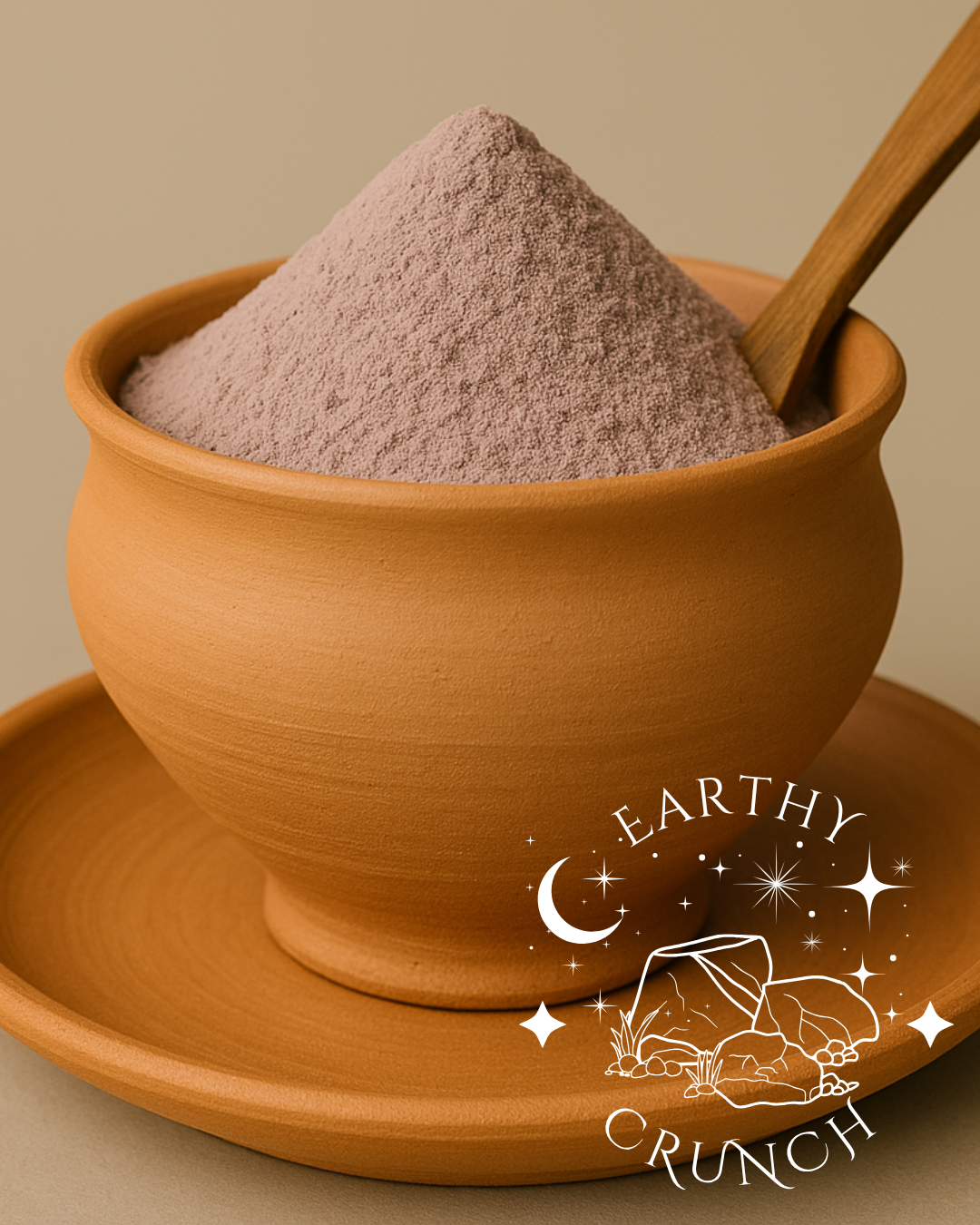 Whole Kolkota Terracotta Clay Pot with Clay Powder Tin Bundle - Edible clay powder for Pica