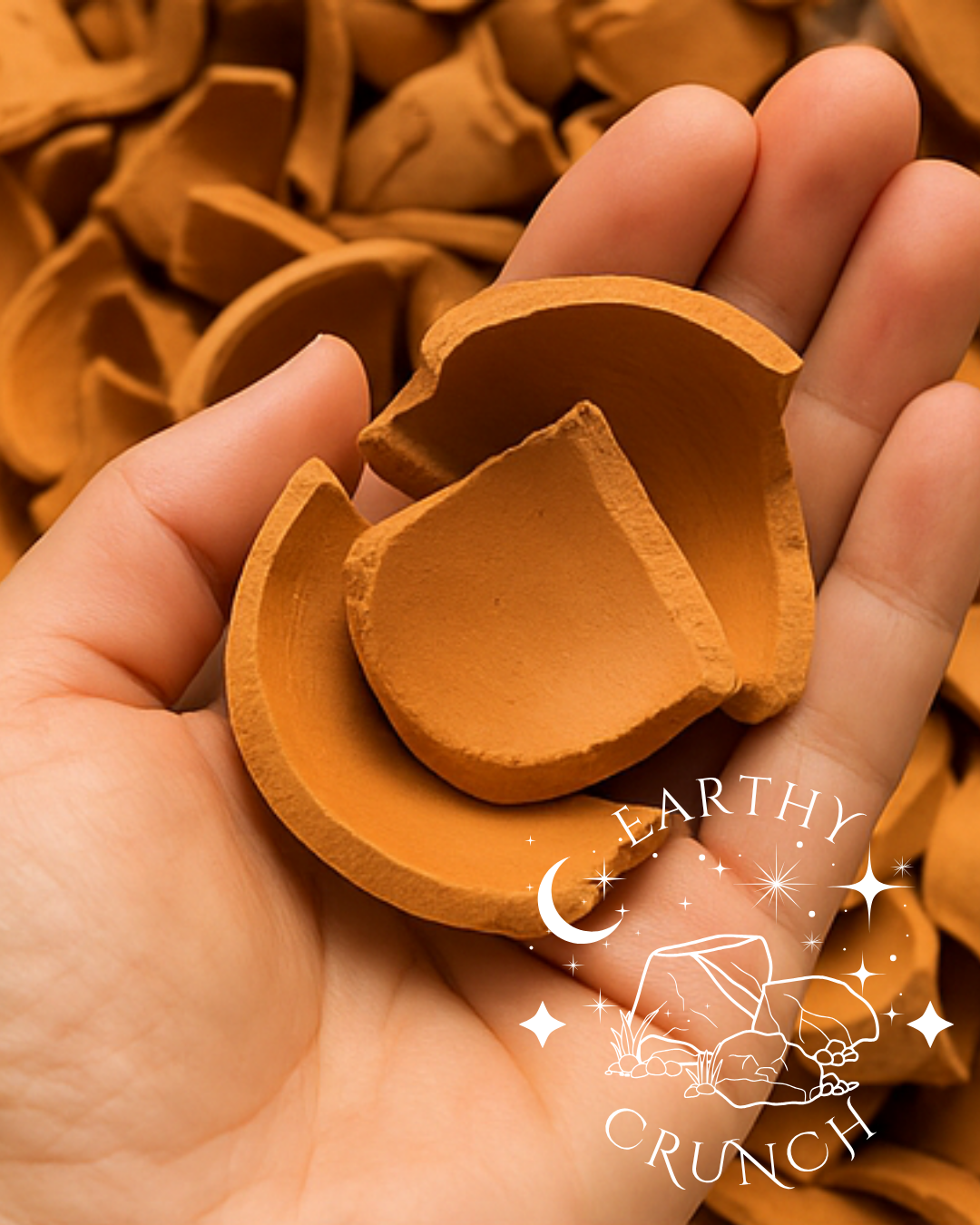 Soft Mexican Clay Pot Broken Chips (220g) - Edible terracotta for Pica