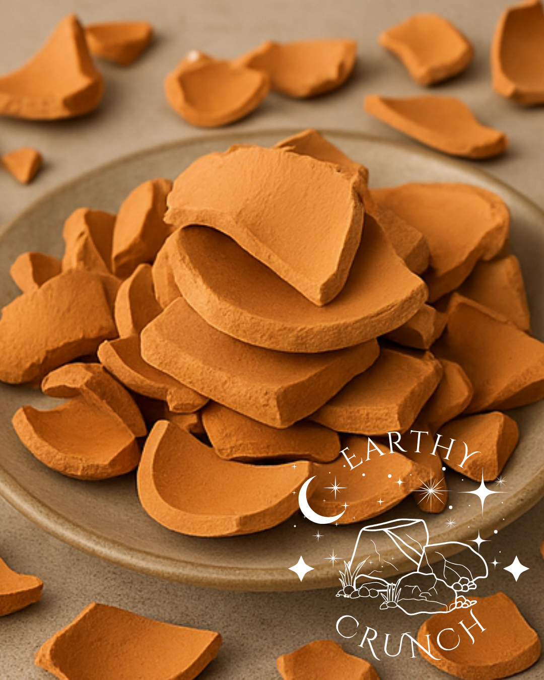 Soft Mexican Clay Pot Broken Chips (220g) - Edible terracotta for Pica