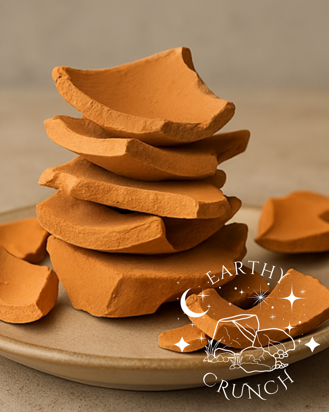 Soft Mexican Clay Pot Broken Chips (220g) - Edible terracotta for Pica
