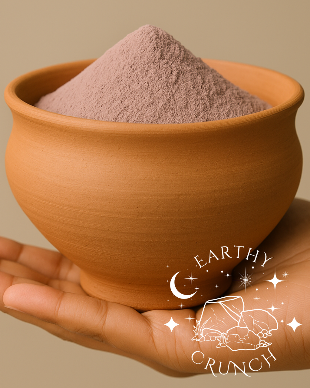 Whole Kolkota Terracotta Clay Pot with Clay Powder Tin Bundle - Edible clay powder for Pica