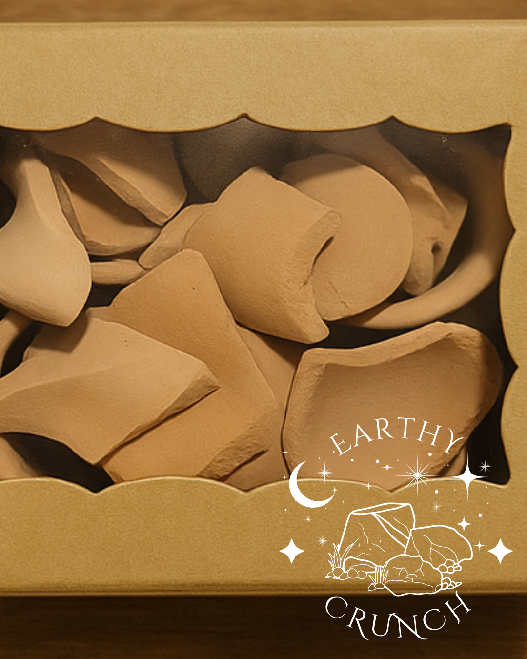 Indian Terracotta Mini Matki Clay Pots (250g) - 4xWhole and Broken Chips- Edible clay pots for Pica