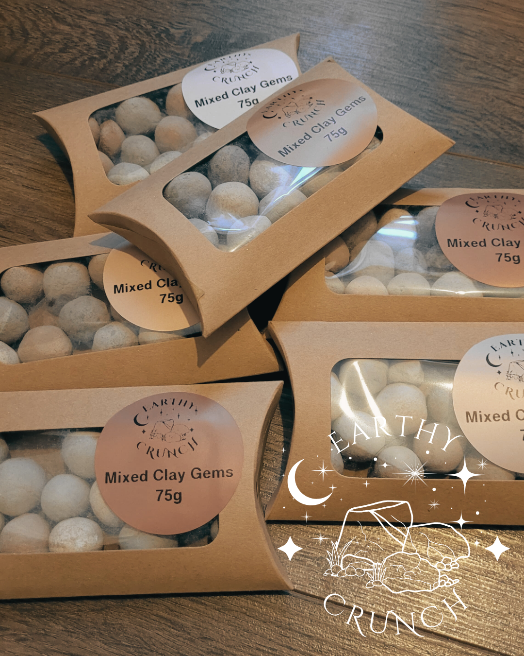Mixed Clay Gems (75g) - Edible clay treats for Pica