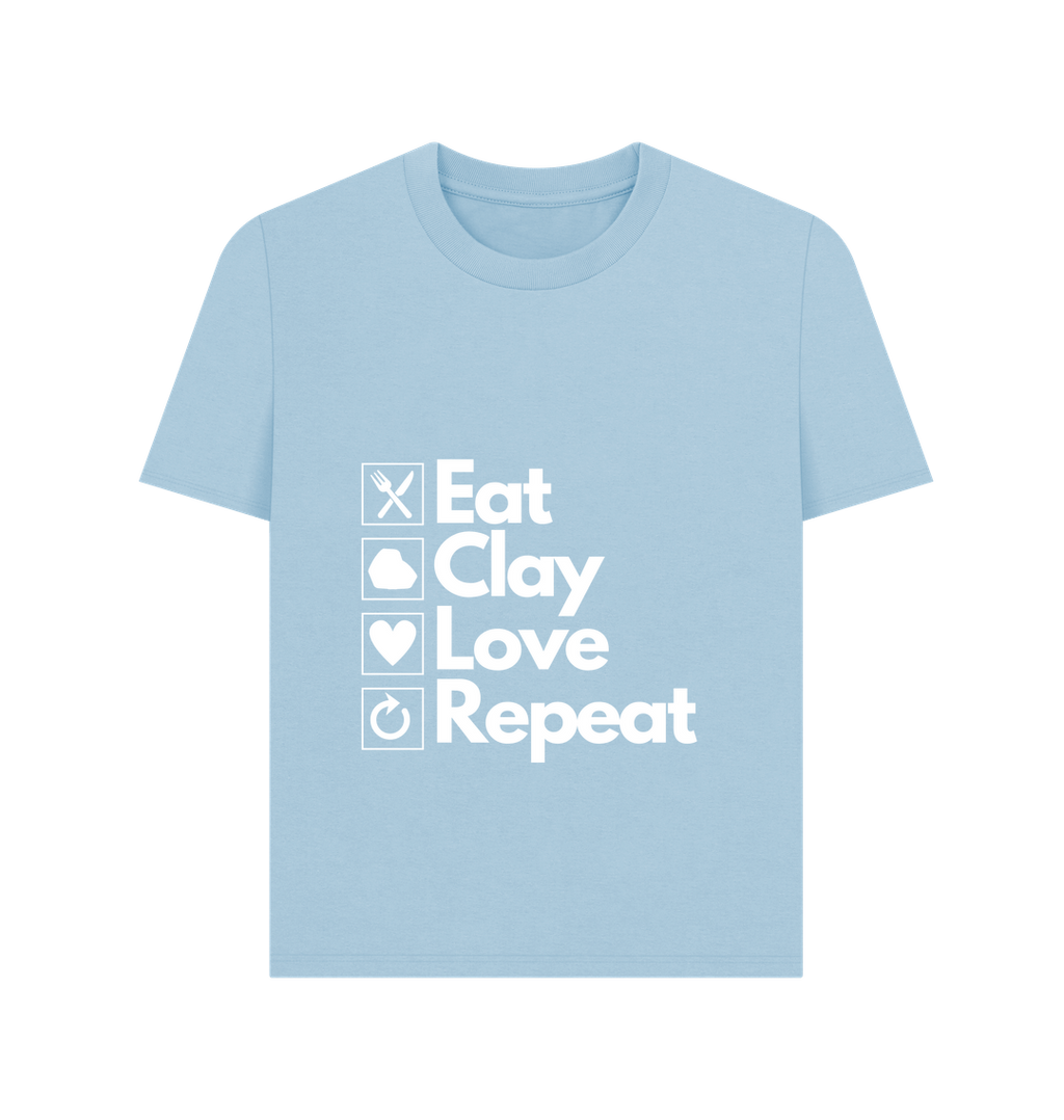 Milky Blue Printed T-shirt