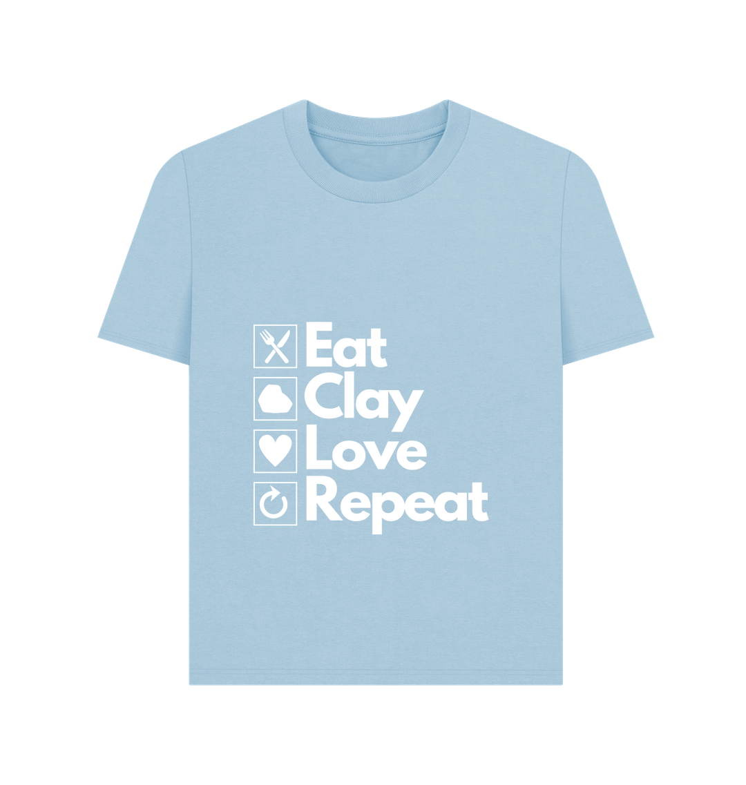 Milky Blue Printed T-shirt