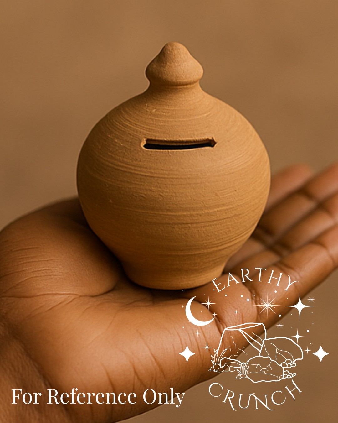 Mini Whole Gullak Terracotta Clay Pots - Edible Clay pots for Pica/Geophagia