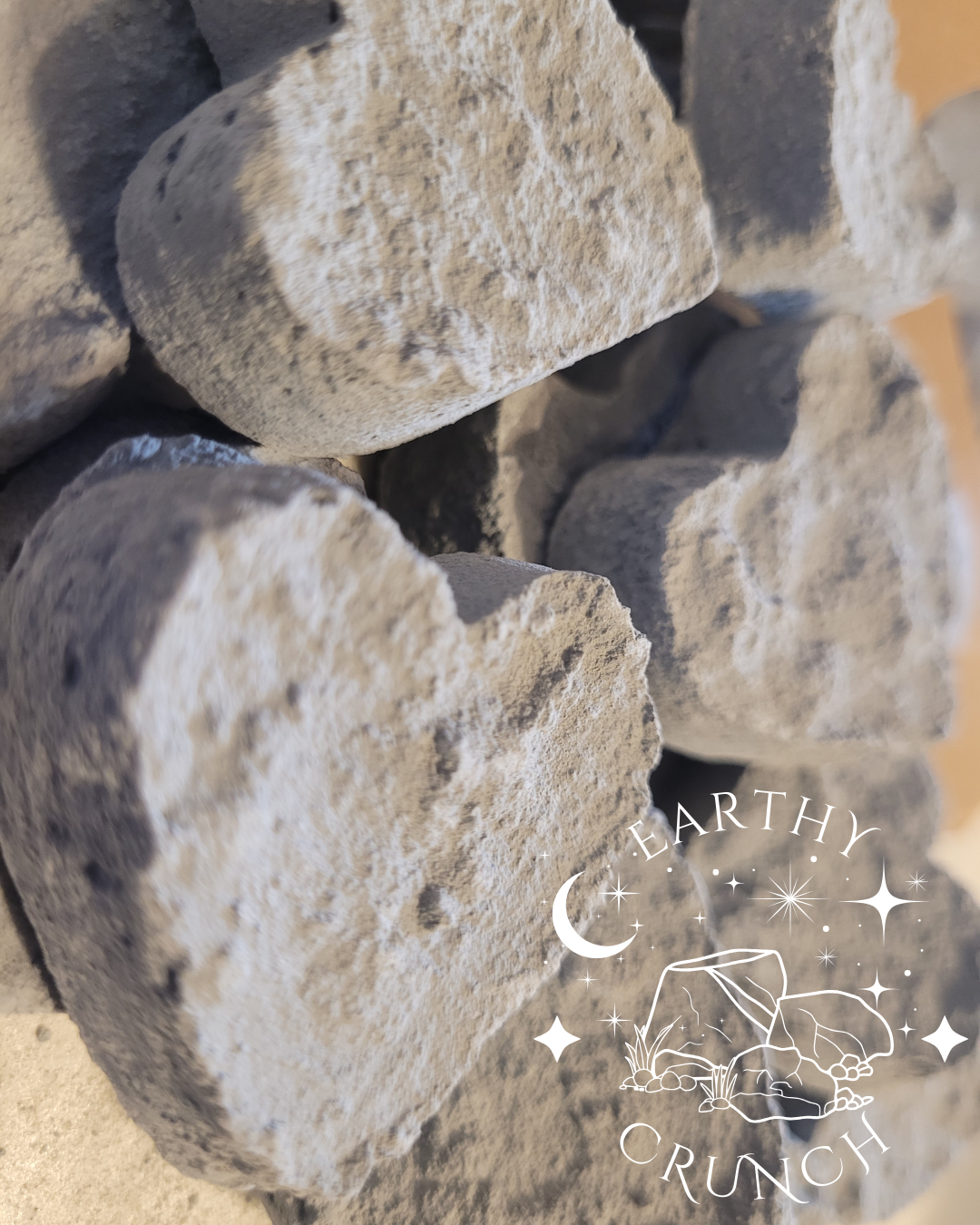 Grey Hearts (2x Cookies) - Edible clay treats for Pica