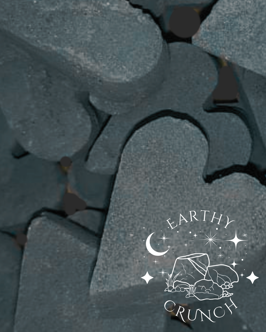 Dryfruit Black Hearts (75g) - Edible clay treats for Pica