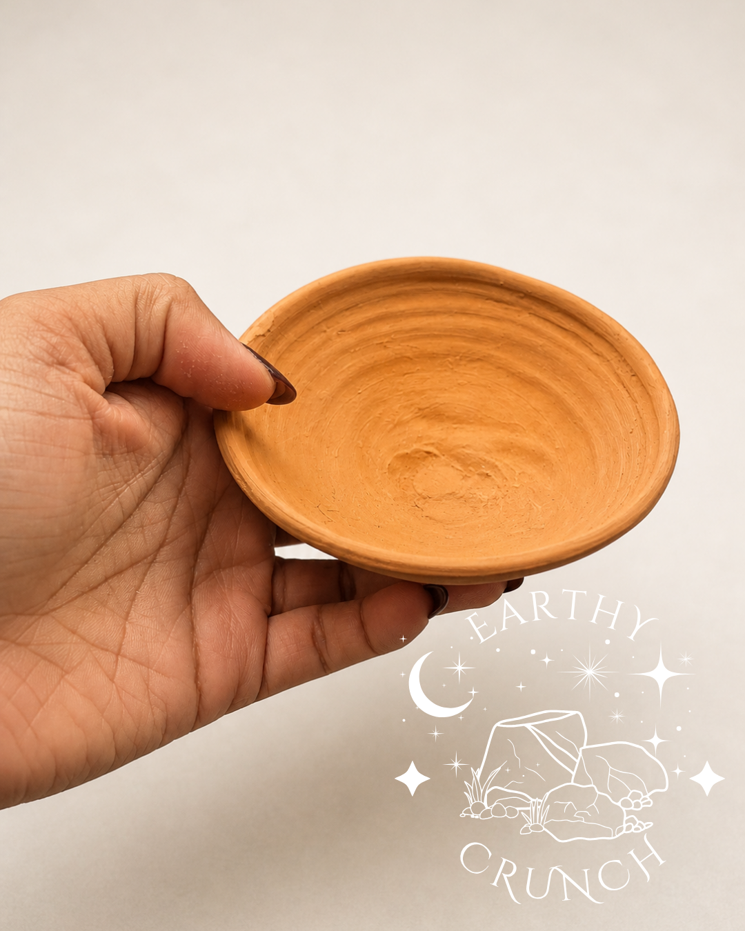 Large Indian Brown Terracotta Saucers -Earthy Indian Terracotta