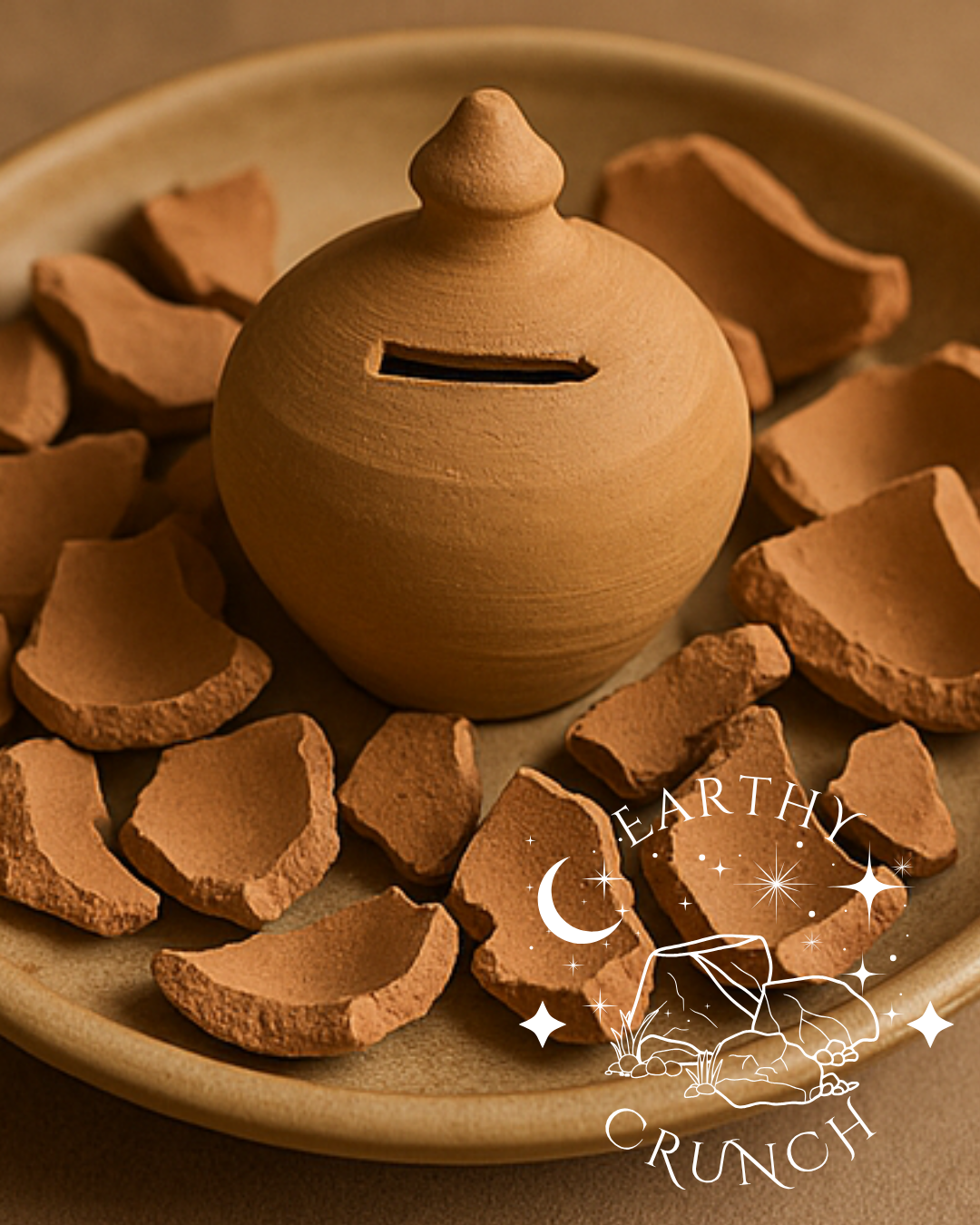 Terracotta Tumbles - Mixed Indian Terracotta Chips (400g) - Edible clay pots for Pica