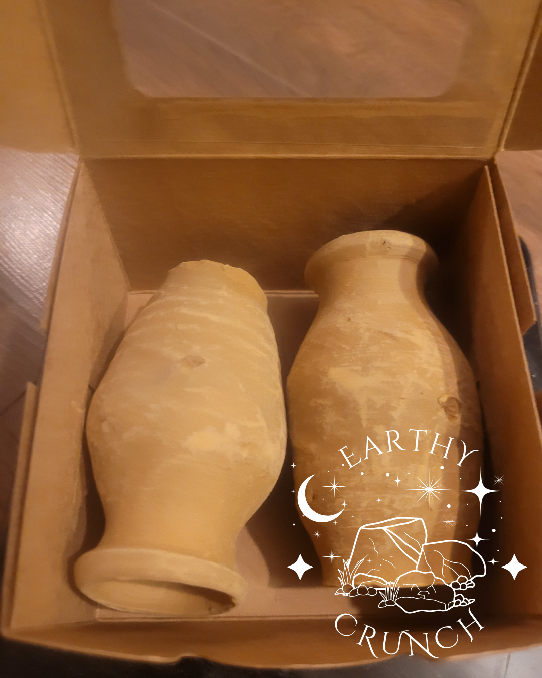 Indian Brown Terracotta Shree Clay Pots (x2) - Terracotta Clay Pots for Pica/ Geophagia