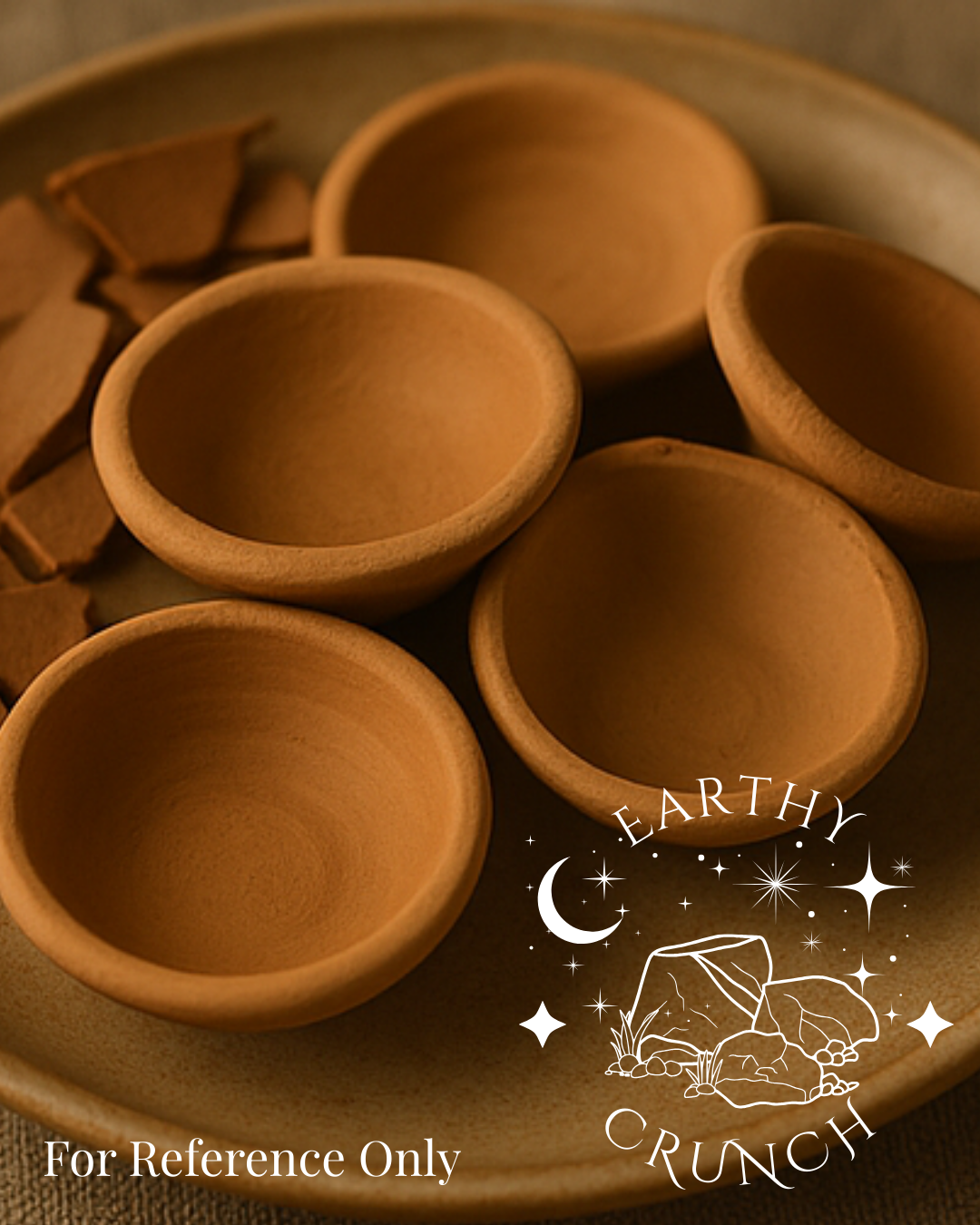 Whole Indian Terracotta Mini Clay Saucers (Non-Smoky)- Edible Clay pots for Pica/Geophagia