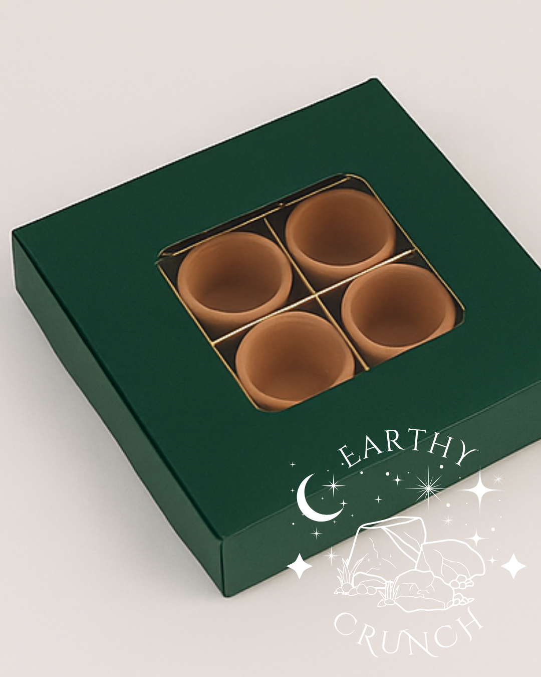 16x Indian Terracotta Shot Pots with Clay Powder (100g) Bundle - Gift Box Included - Edible clay pots for Pica