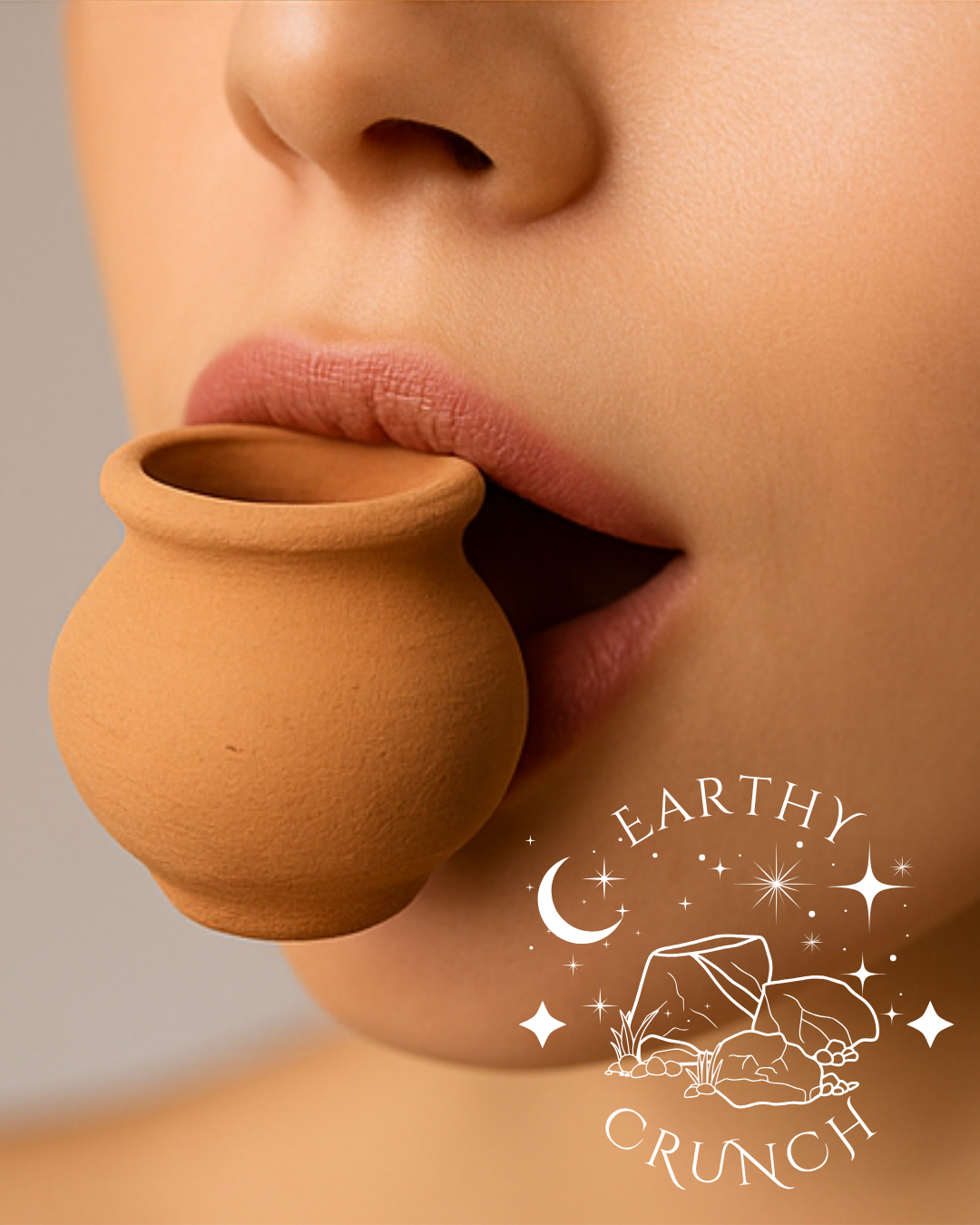 Indian Terracotta Mini Matki Clay Pots (250g) - 4xWhole and Broken Chips- Edible clay pots for Pica