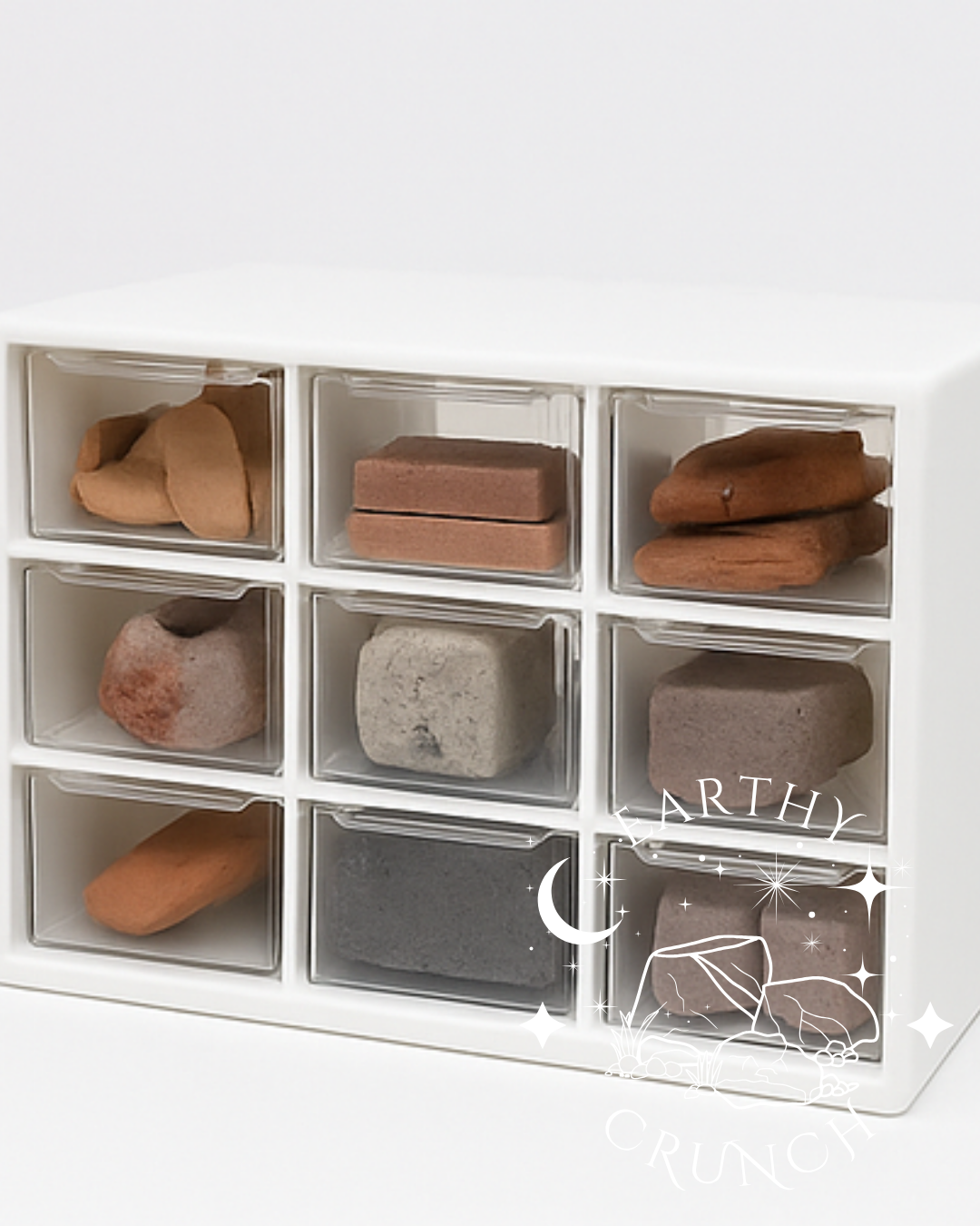 XL Clay Experience Drawer Set (850g) - 9 Samples and Stash Box included - Edible clay treats for Pica