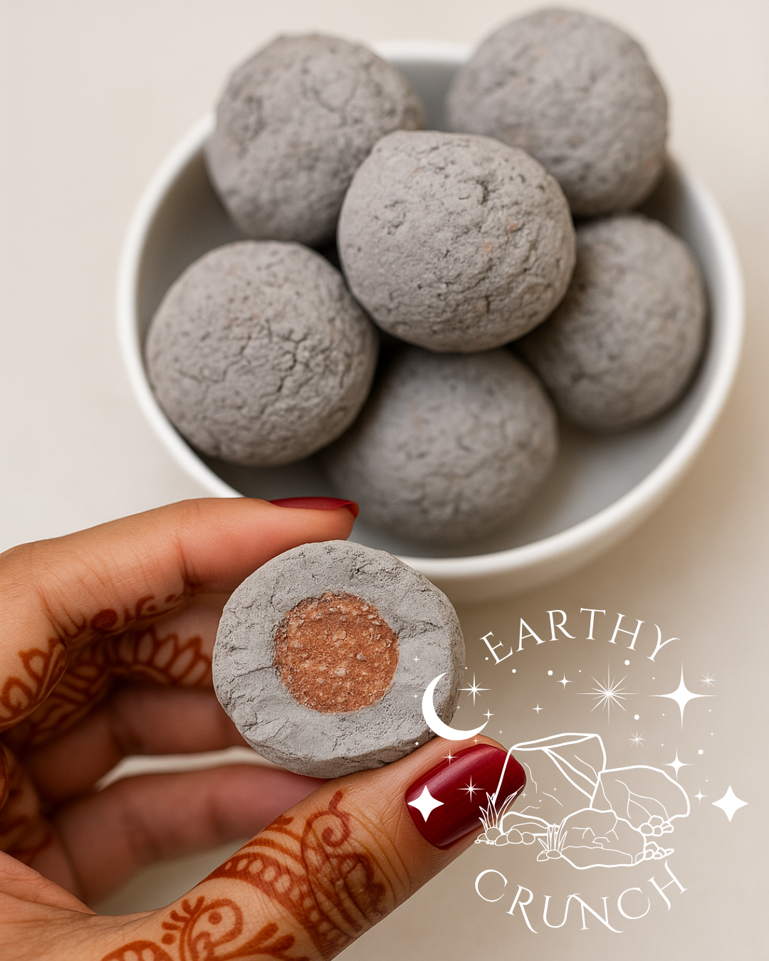 "Earth's Core" - Red Balls covered in Cementy Clays (x3) - Edible clay treats for Pica