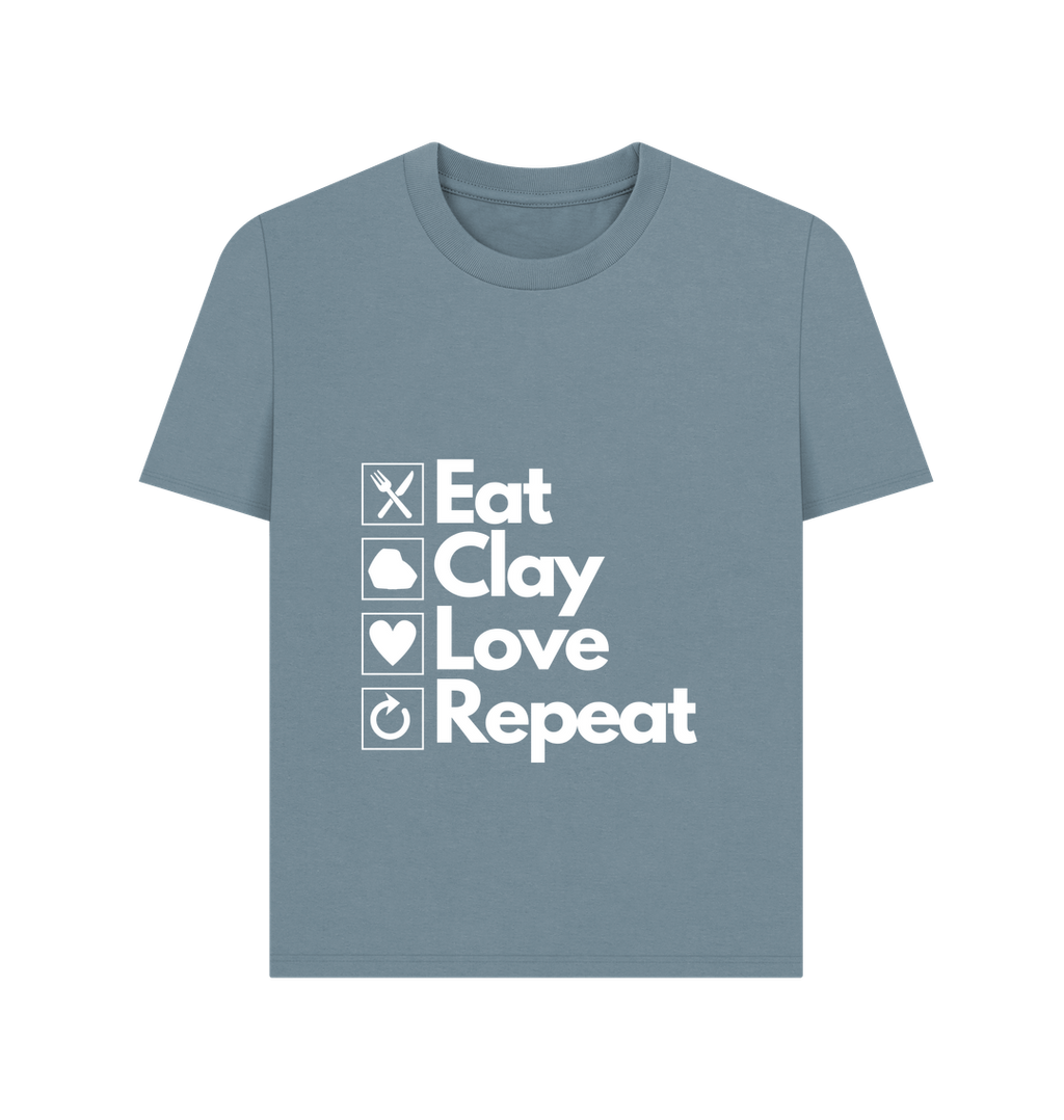 Stone Blue Printed T-shirt