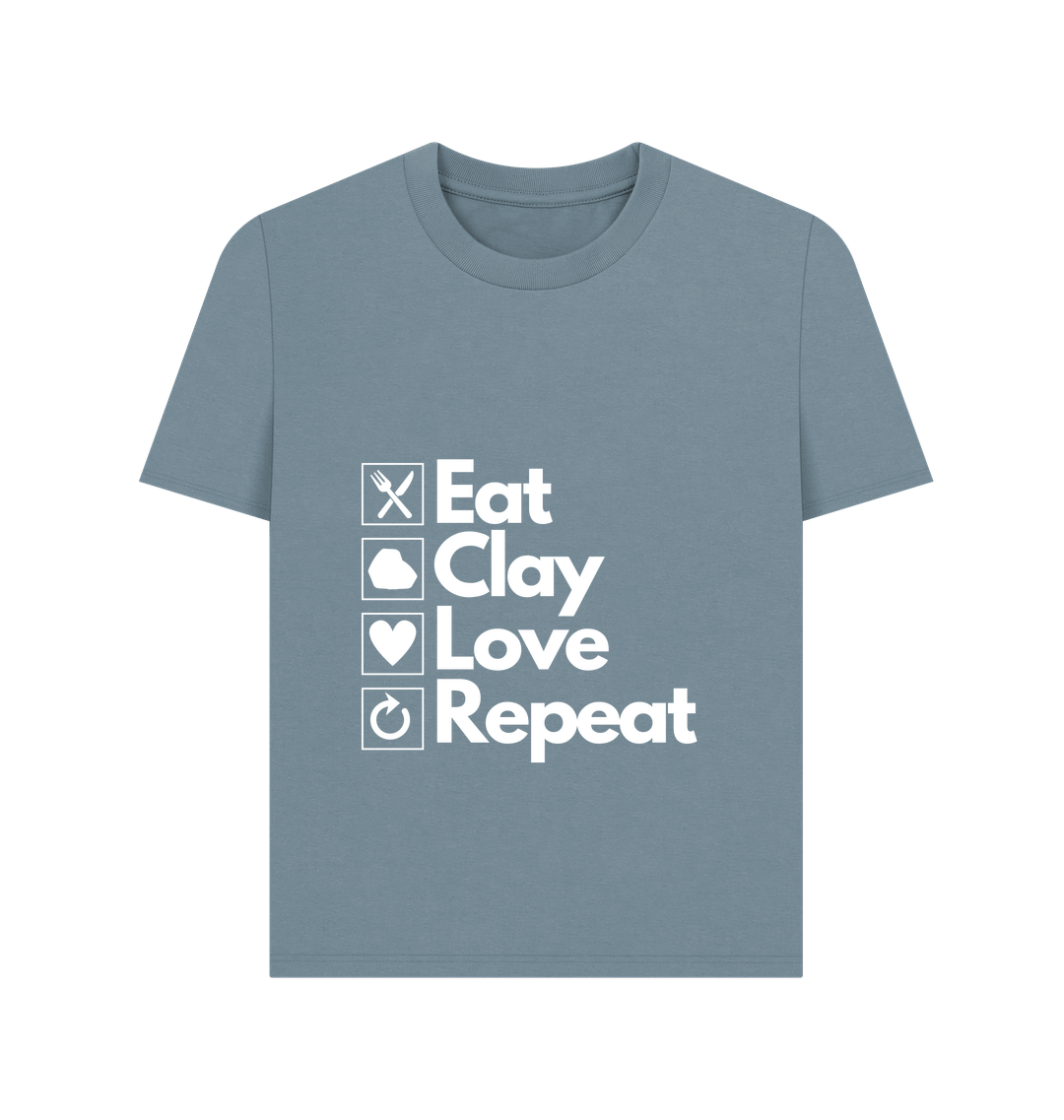 Stone Blue Printed T-shirt