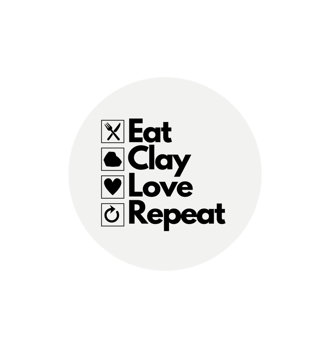 White Printed Circle Sticker