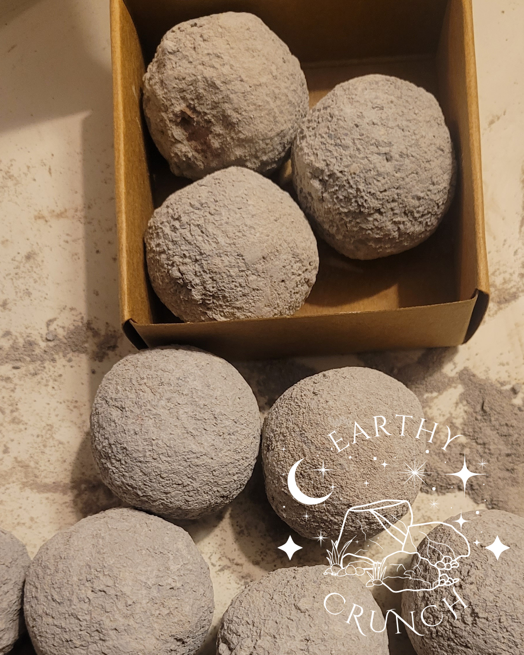 "Earth's Core" - Red Balls covered in Cementy Clays (x3) - Edible clay treats for Pica