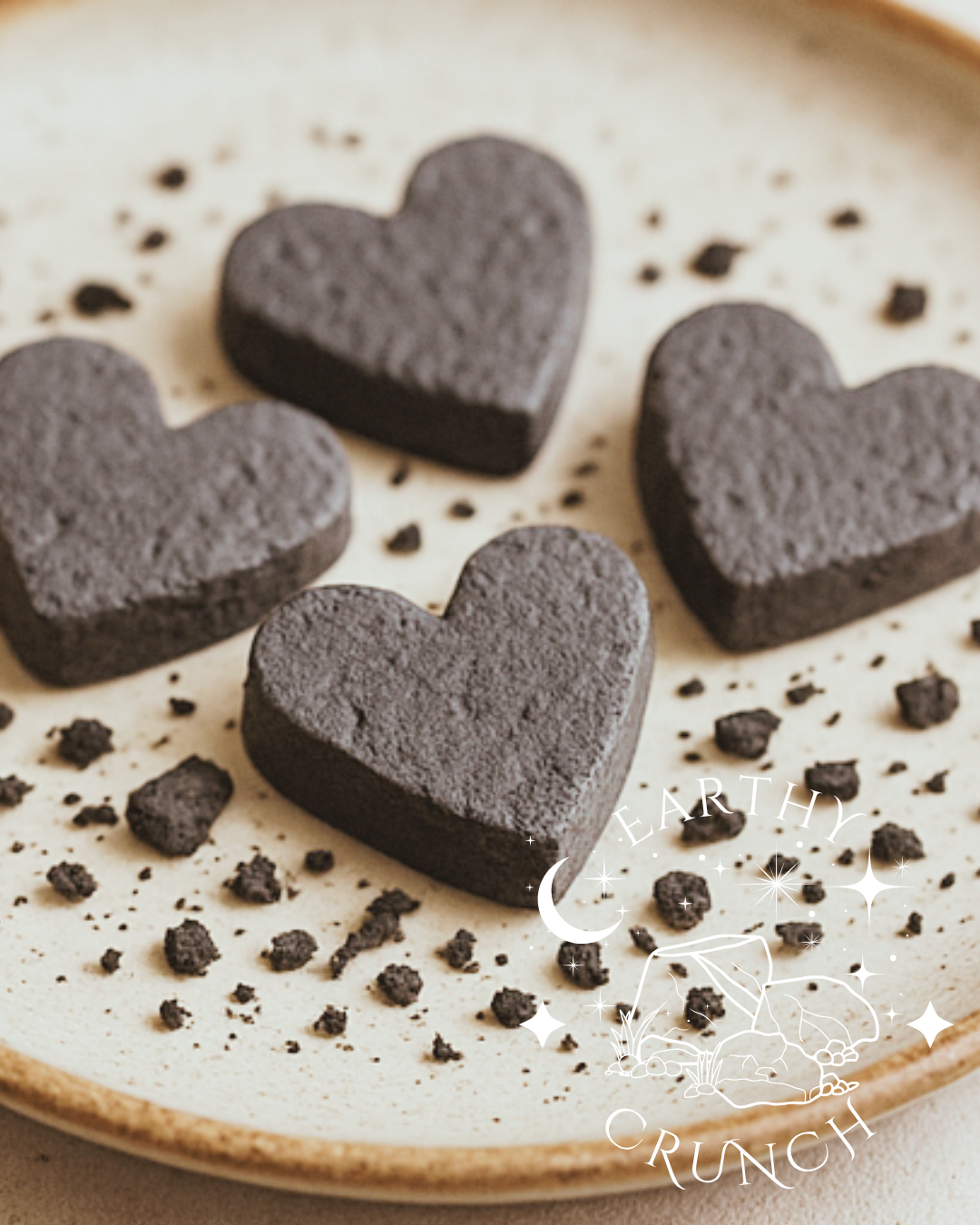 Dryfruit Black Hearts (75g) - Edible clay treats for Pica
