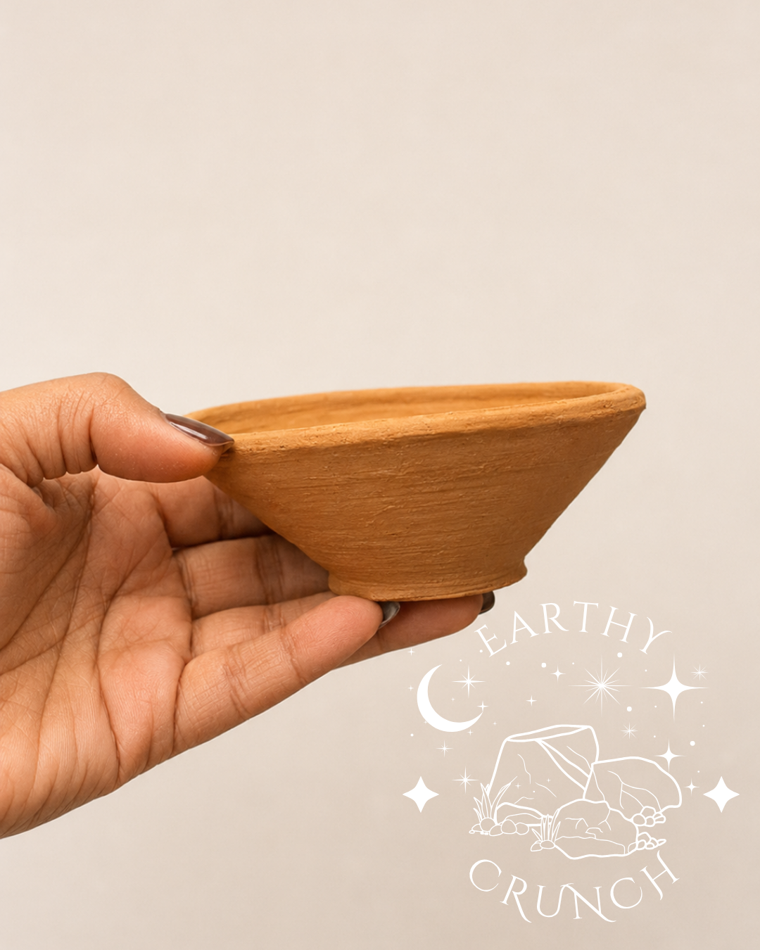Large Indian Brown Terracotta Saucers -Earthy Indian Terracotta
