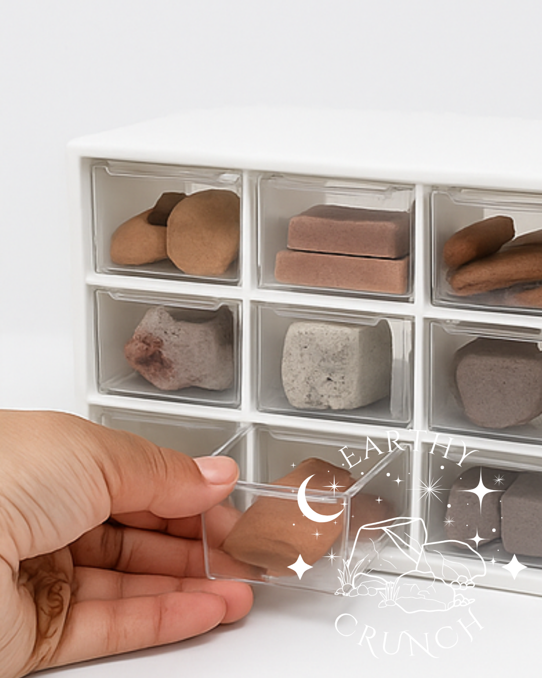 XL Clay Experience Drawer Set (850g) - 9 Samples and Stash Box included - Edible clay treats for Pica