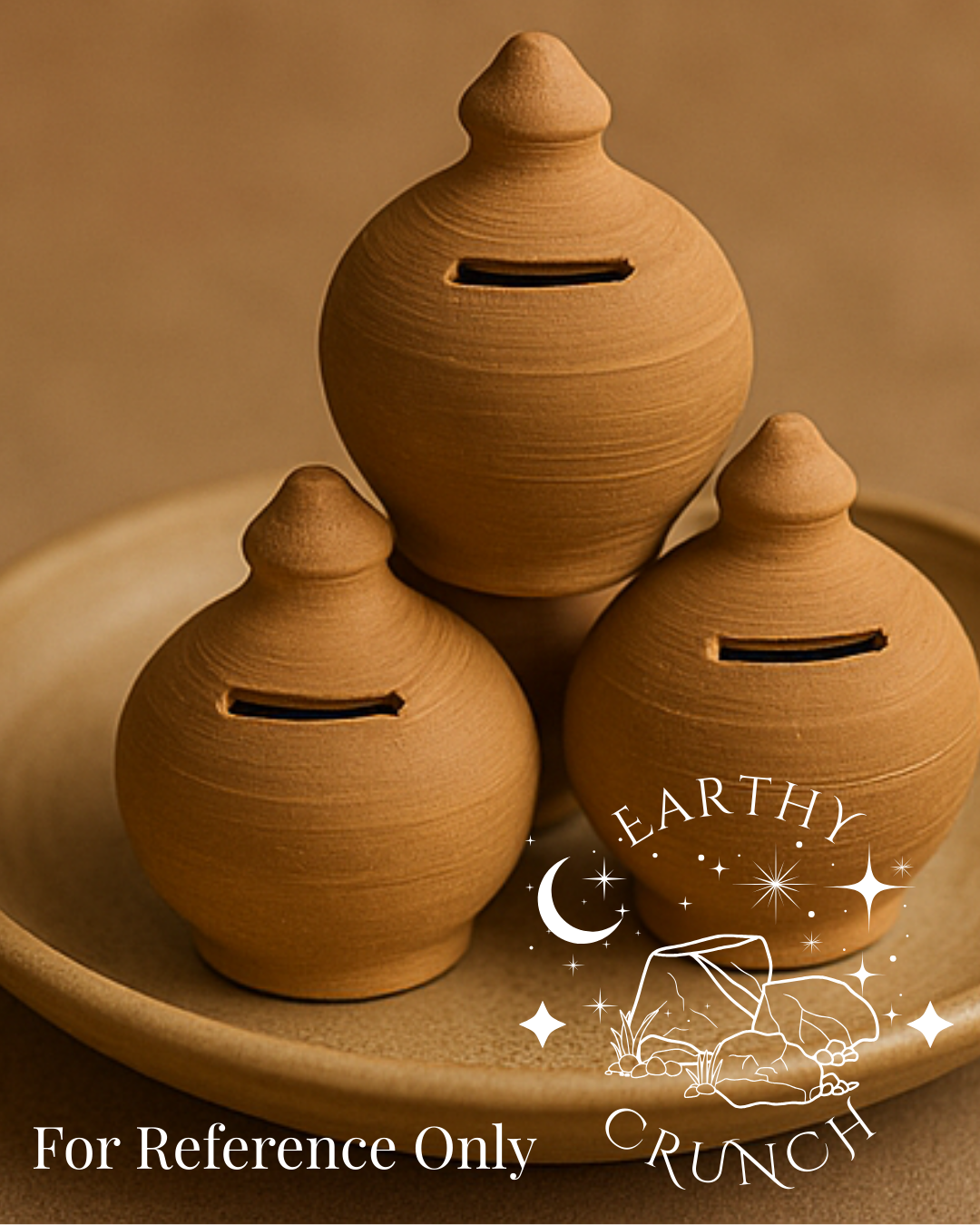 Mini Whole Gullak Terracotta Clay Pots - Edible Clay pots for Pica/Geophagia