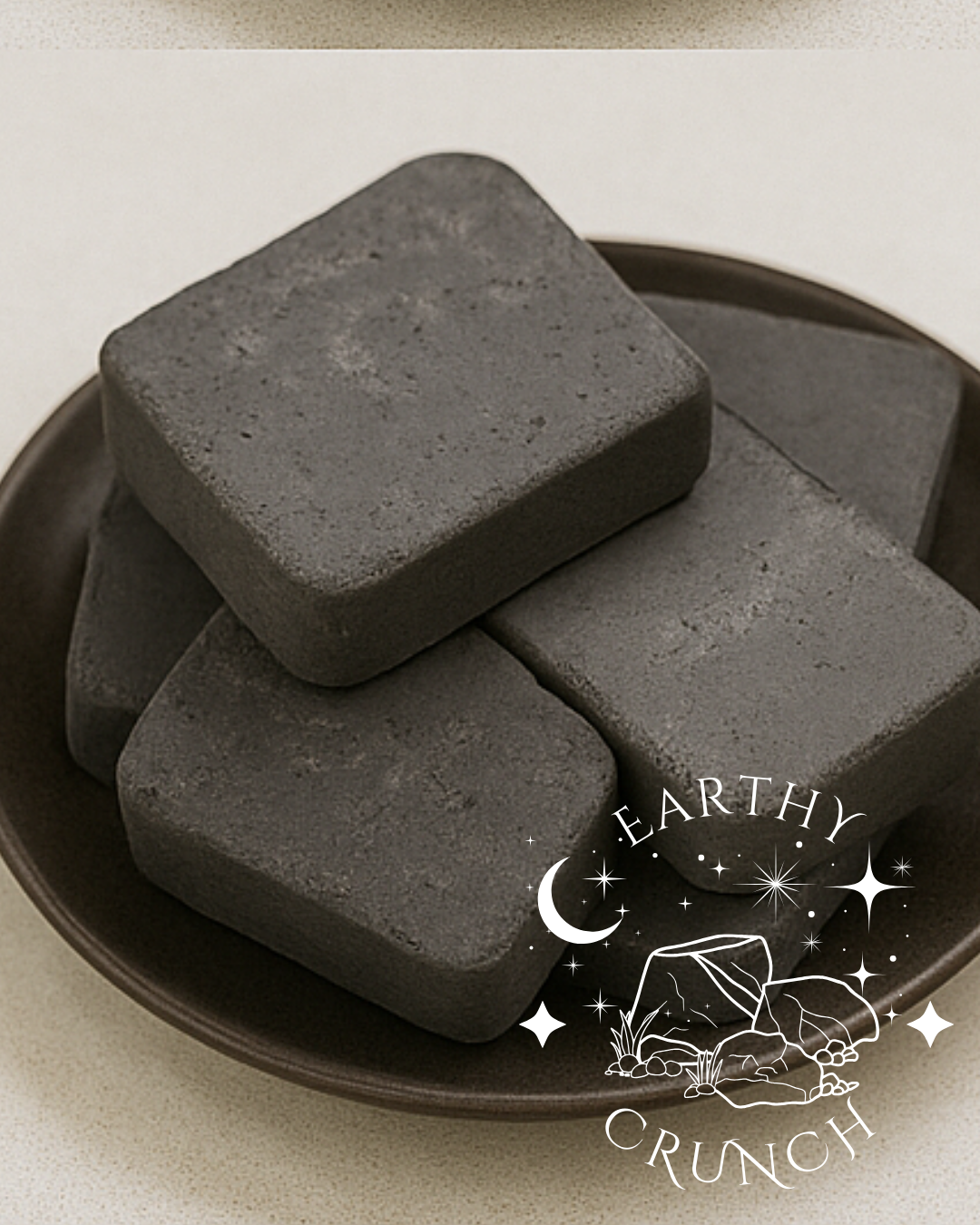 Black Candy Cracker Cookies (95g) - Edible clay treats for Pica