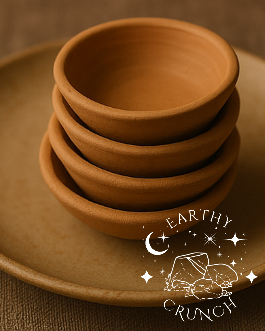 Whole Indian Terracotta Mini Clay Saucers (Non-Smoky)- Edible clay pots for Pica