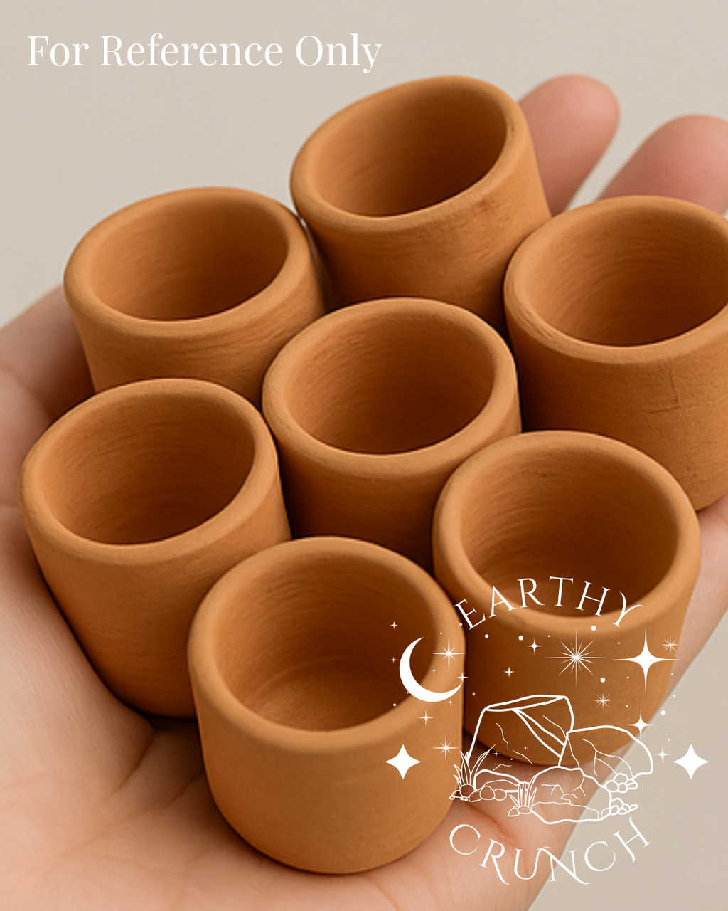 Indian Terracotta Tiny Glasses or Shot Pots (200g) - Edible clay pots for Pica