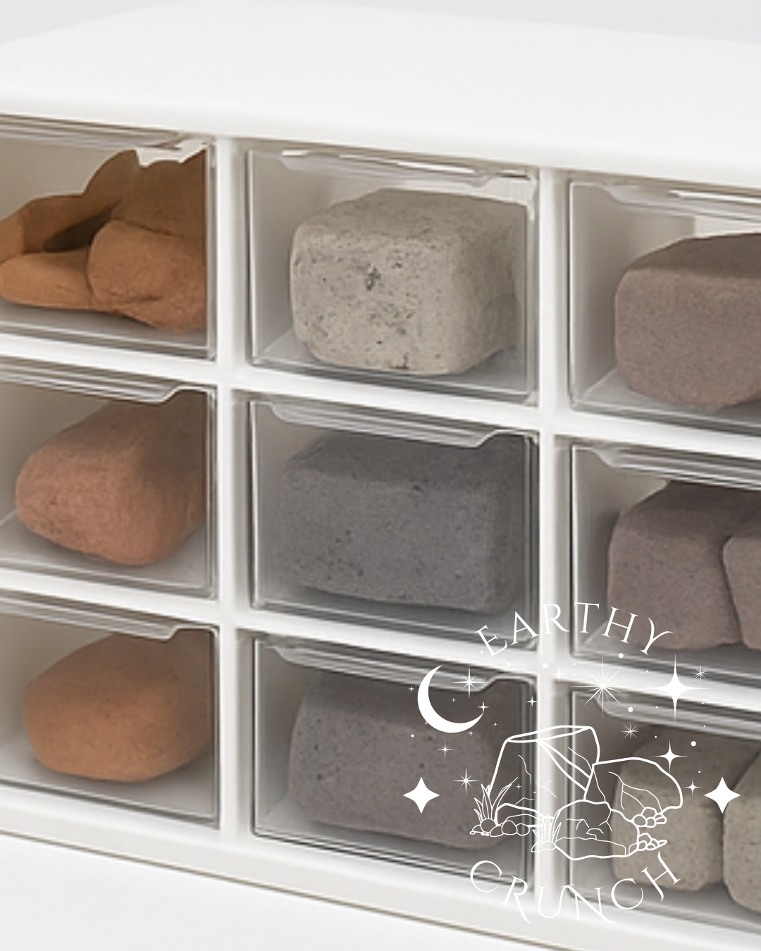 XL Clay Experience Drawer Set (850g) - 9 Samples and Stash Box included - Edible clay treats for Pica