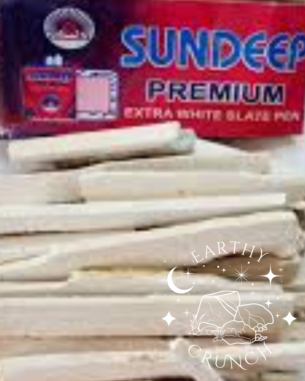 Crayons d'ardoise épais blancs/mixtes (Grandes marques indiennes ! dont Chandtara, Metro Gold, Swastik, Sundeep Premium) - Pierre de schiste comestible pour le Pica/Géophagie