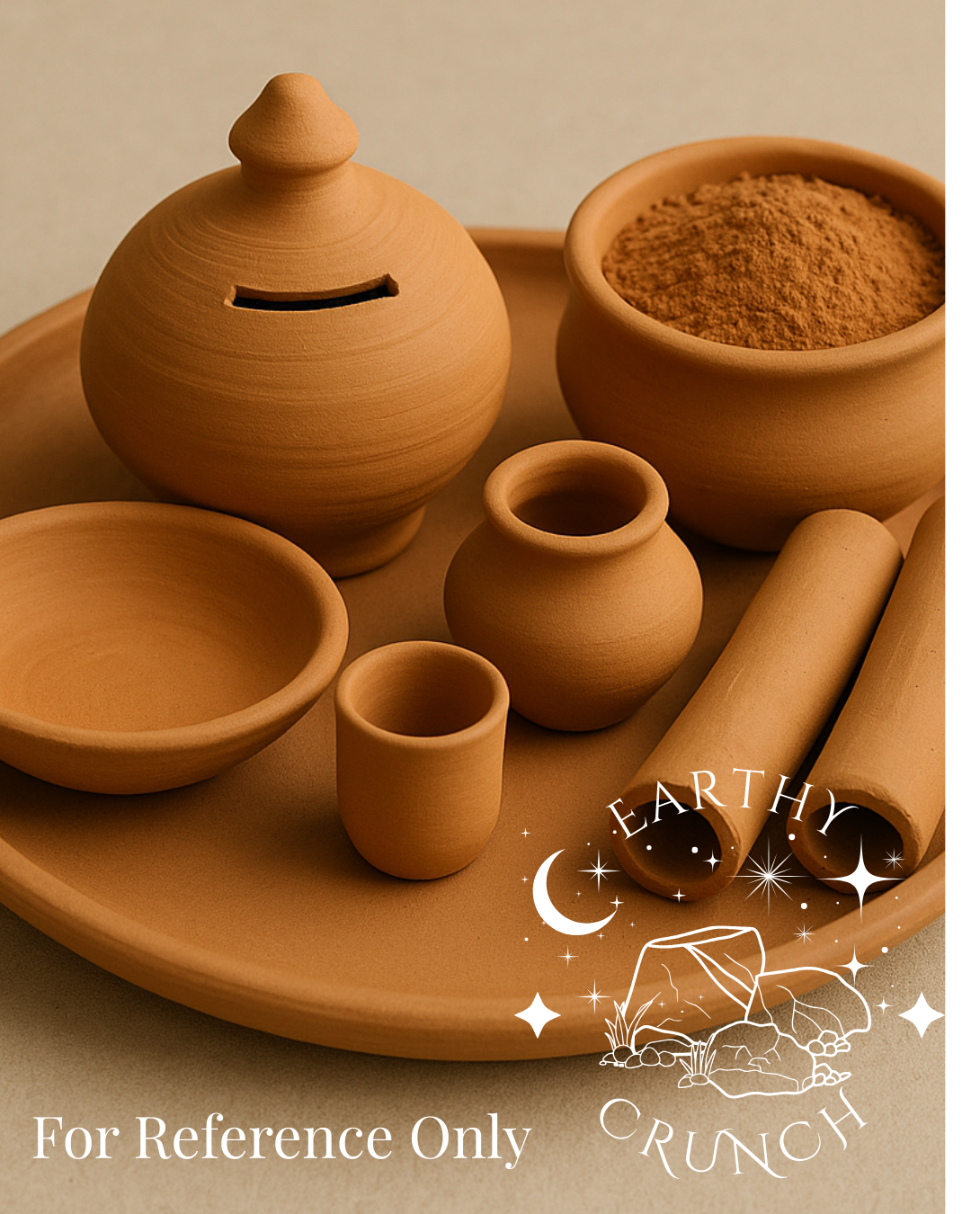 Mini Whole Gullak Terracotta Clay Pots - Edible Clay pots for Pica/Geophagia