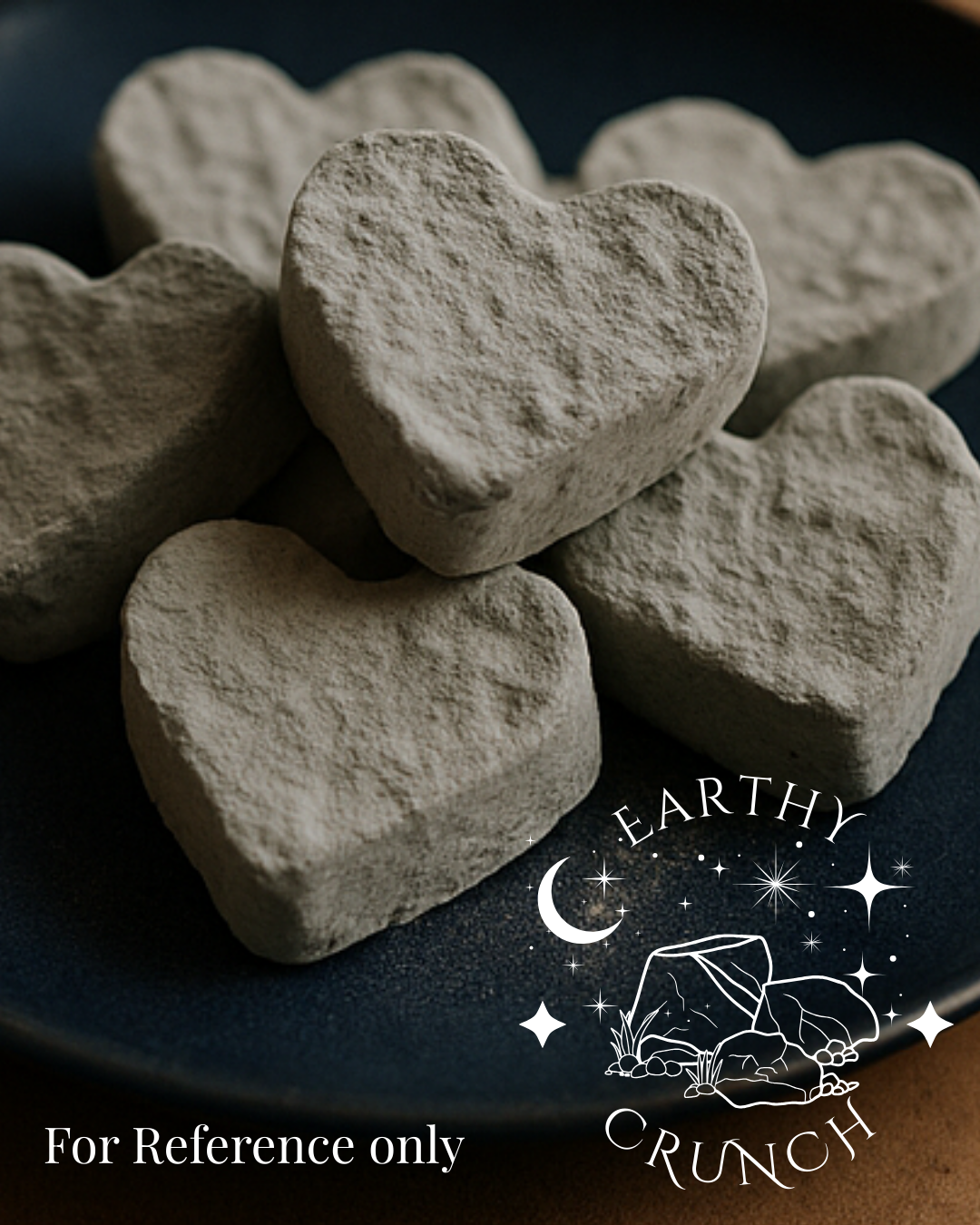 Grey Hearts (2x Cookies) - Edible clay treats for Pica