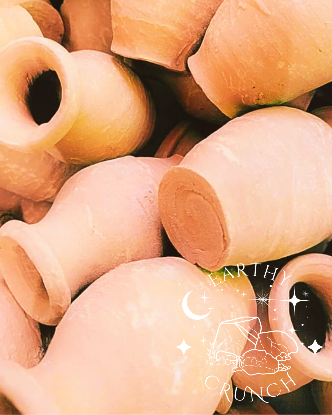 Indian Brown Terracotta Shree Clay Pots (x2) - Terracotta Clay Pots for Pica/ Geophagia