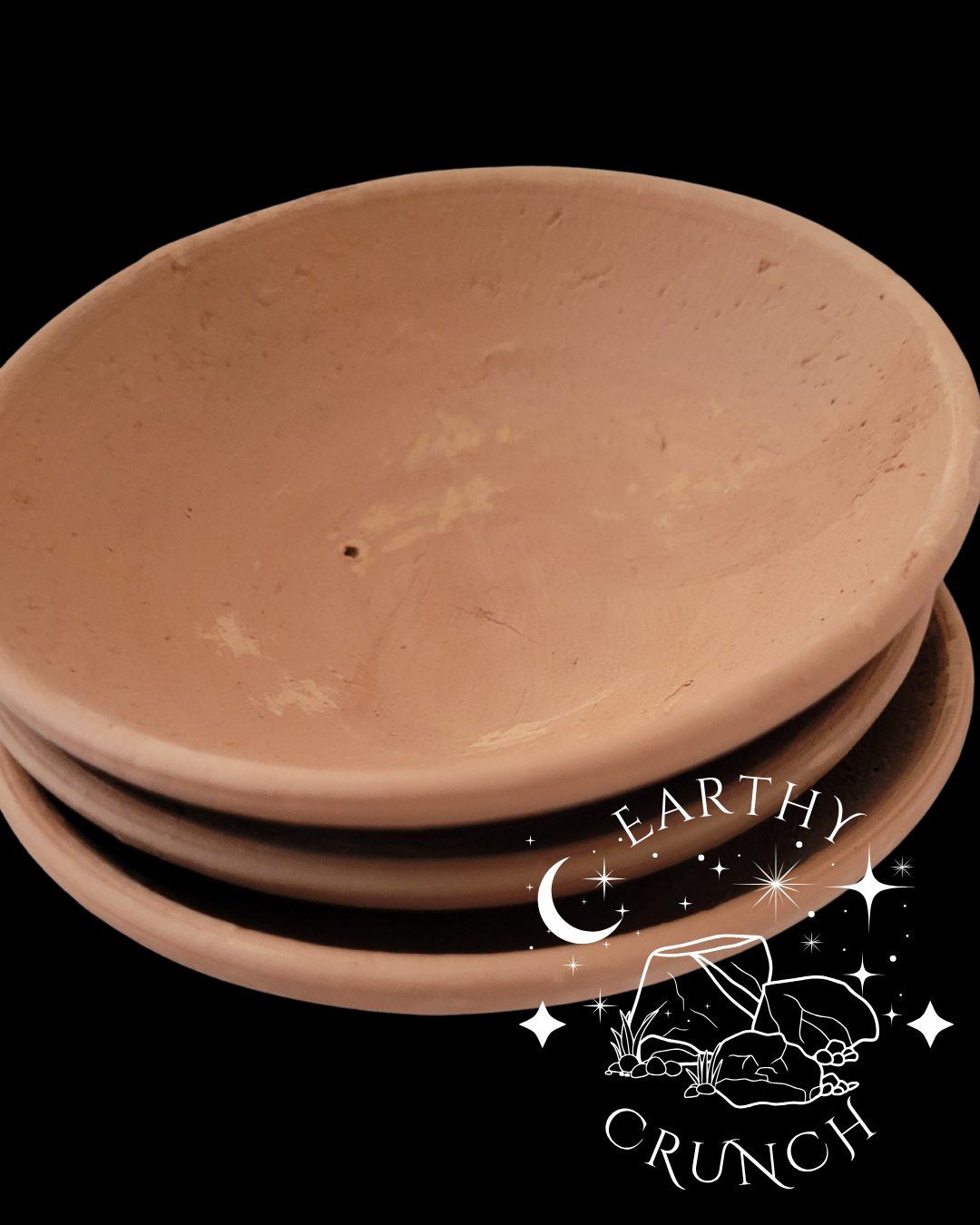 Large Indian Brown Terracotta Saucers -Earthy Indian Terracotta