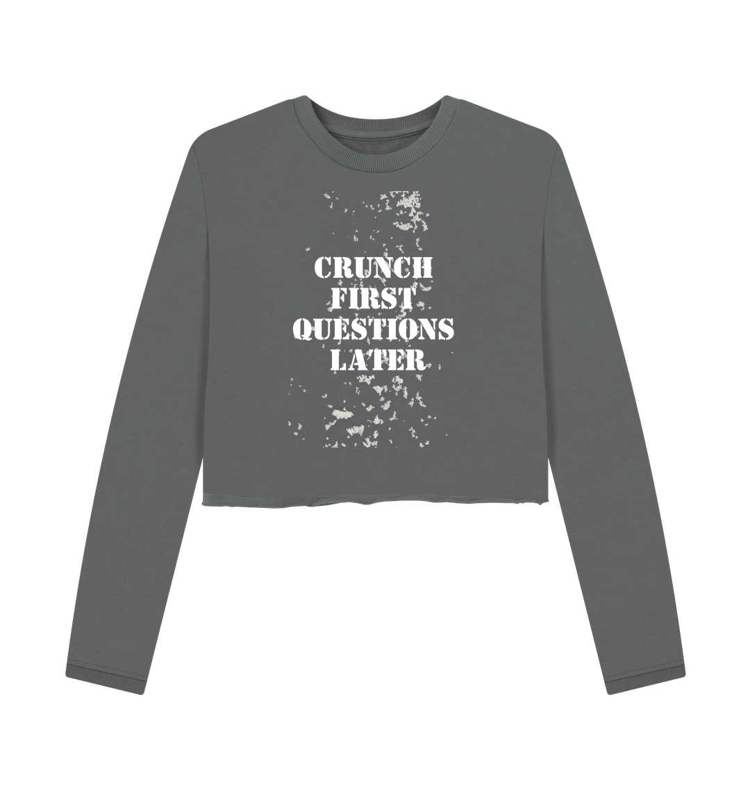 Slate Grey Printed Boxy Jumpers