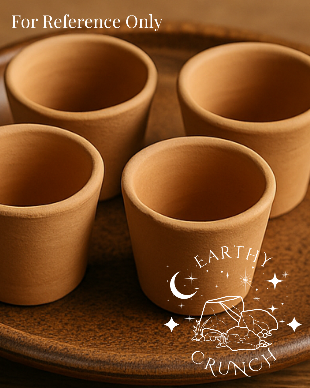 Indian Terracotta Tiny Glasses or Shot Pots (200g) - Edible clay pots for Pica