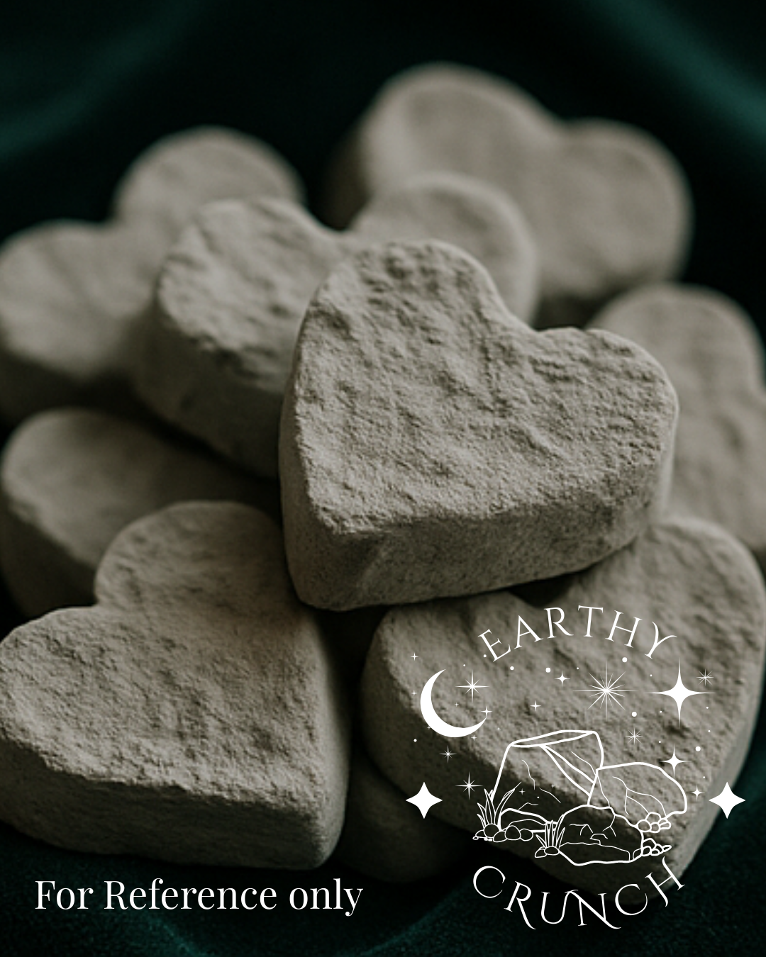 Grey Hearts (2x Cookies) - Edible clay treats for Pica