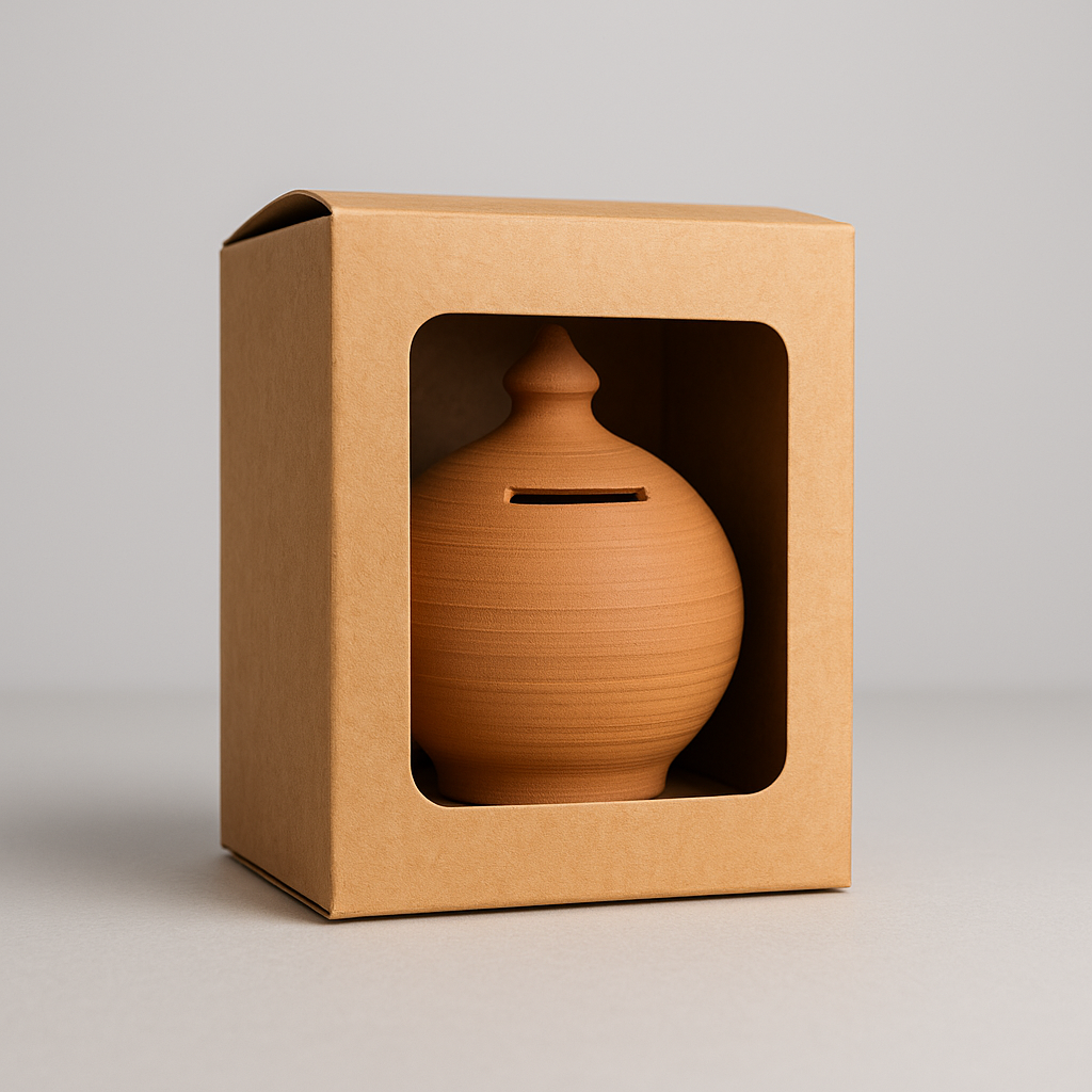 Mini Whole Gullak Terracotta Clay Pots (125g)- Edible clay pots for Pica