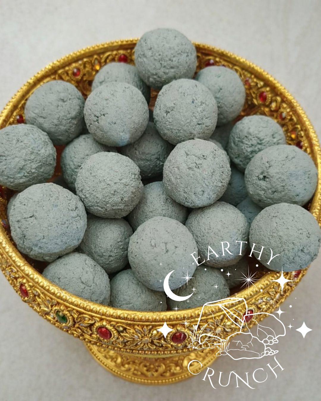Crystal Moons/ Green Clay Balls - Clay treats for Pica/Geophagia