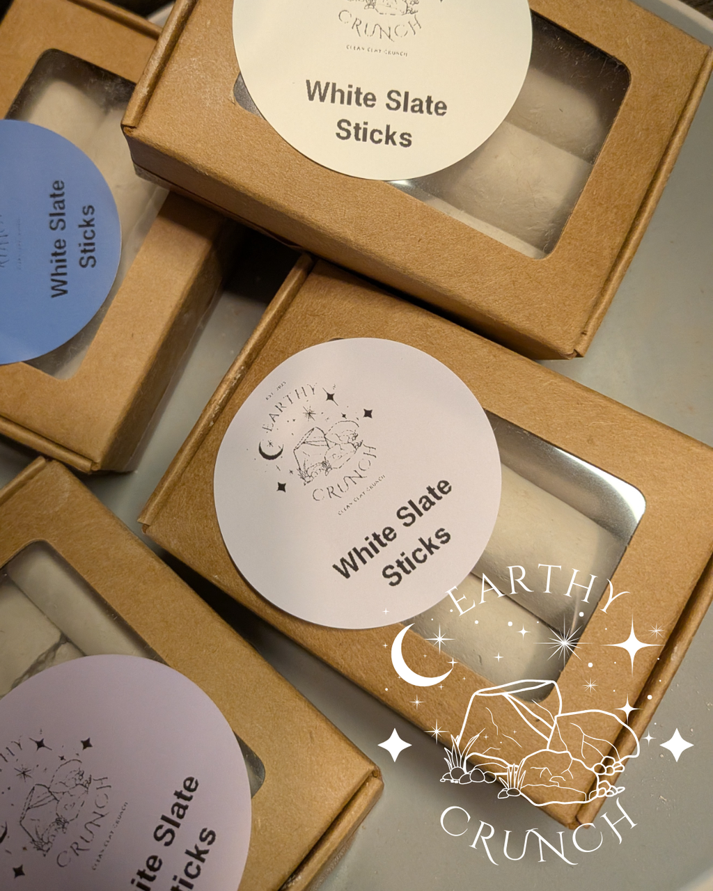 White Slate Sticks - Edible Shale Stone treats for Pica/Geophagia